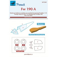1/72 Fw 190 A Canopy Masks for Kovozavody Prostejov kits