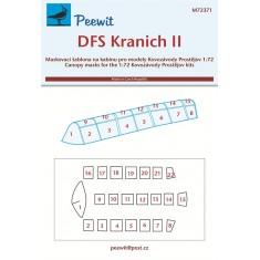 1/72 DFS Kranich II Canopy Masks for Kovozavody Prostejov/ AZ model