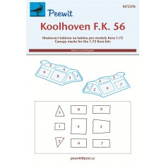 1/72 Koolhoven F.K.56 Canopy Masks for Kora kits