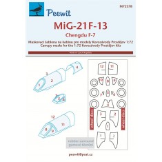 1/72 MiG-21F-13 / Chengdu F-7 Canopy Masks for Kovozavody Prostejov kits