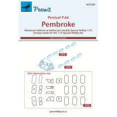 1/72 Percival P.66 Pembroke Canopy Masks for Special Hobby kits