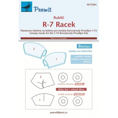 1/72 RubliC R-7 Racek Canopy Masks for Kovozavody Prostejov kits