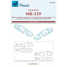 1/72 Aermacchi MB-339 Canopy Masking for Kovozavody Prostejov Kit