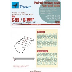1/72 Avia S-99/S-199 Wheel Bay Plugs Mask for Kovozavody Prostejov kits