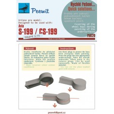 1/72 Avia S-199/CS-199 Wheel Bay Plugs Mask for Eduard kits