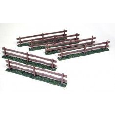 (28mm) Wooden Fences Set (6pcs, Length: 15cm)