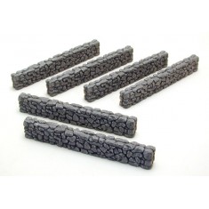Round Stone Walls (pre-painted, 6pcs)
