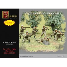 1/72 WWII Russian Infantry w/PE Plastic Combo Set - Special Edition (40 Figures)