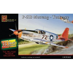1/48 North-American P-51B Mustang Tuskegee Airmen w/Markings (Snap Together)