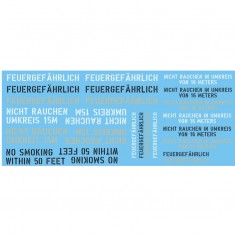 Decals for 1/35 Additional Tanker Feuergefahrlich Flammable Markings
