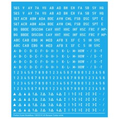 Decal for 1/35 US Bumper Codes #White with 2.5mm Large Letters