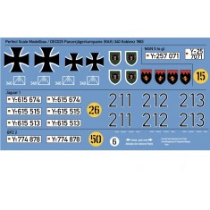 Decal for 1/35 Panzerjagerkompanie 340 (RAK) Koblenz 1982