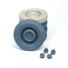 1/16 Willys MB 4x4 Utility Truck Wheels with Spare Wheel (Weighted)