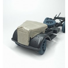 1/35 Opel Blitz Engine Deck with Winter Canvas Cover for Tamiya Kit