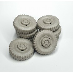 1/35 M26 Dragon Wagon Road Wheels and Trailer Wheels (Goodyear, Weighted)