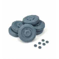 1/35 M8 Greyhound Road Wheels with Snow Chains (Weighted)