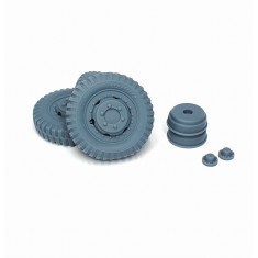 1/35 M2/M3/M16 Halftrack Front Wheels with Spare Wheel (Weighted) Type 1