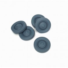 1/35 VW Kubelwagen Road Wheels with Hubcaps (Weighted) Type 1