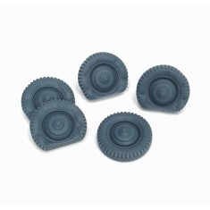 1/35 VW Kubelwagen Flat Tyres with Hubcaps Type 1