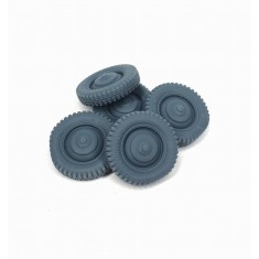 1/35 VW Type 82E Kafer Road Wheels with Hubcaps (Weighted) Type 1