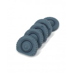 1/35 VW Type 82E Kafer Flat Tyres with Hubcaps Type 2