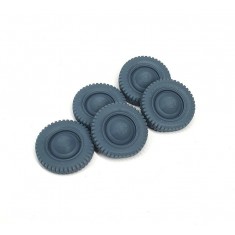 1/35 VW Kubelwagen Road Wheels with Early Hubcaps (Weighted) Type 1