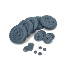 1/35 Sd.Kfz. 222 Early Road Wheels with Spare Wheel (Weighted) Type 2 for HobbyBoss Kit