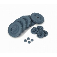 1/35 Sd.Kfz. 222 Late Road Wheels with Spare Wheel (Weighted) Type 2 for Tamiya Kit