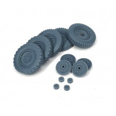 1/35 Sd.Kfz. 222 Late Road Wheels with Spare Wheel (Weighted) Mix for HobbyBoss Kit