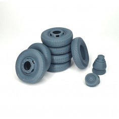 1/35 Mercedes L4500A Road Wheels with Spare Wheel (Weighted) Type 1 for Zvezda Kit