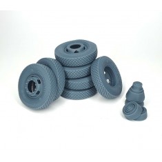 1/35 Mercedes L4500A Road Wheels with Spare Wheel (Weighted) Type 3 for Zvezda Kit