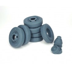 1/35 Mercedes L4500A Road Wheels with Spare Wheel (Weighted) Type 4 for Zvezda Kit