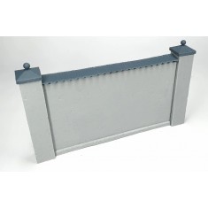 1/35 Primed Brick Wall with Pillars and Plain Roof Tiles (12.5 x 6.5cm)