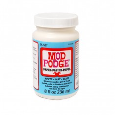 Mod Podge Paper Matte #CS11236 (acid free, 8oz/236ml) - Waterbase Sealer, Glue & Finish