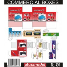 1/35 Commercial Boxes (Paper Sheet Size: 12.5 cm x 10.5 cm)