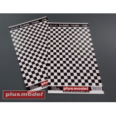 1/35 Floor - Tiles Black and White (190x130mm)