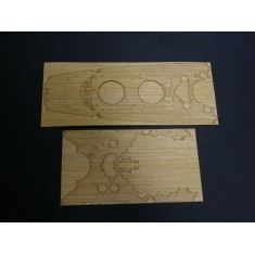 1/350 IJN Musashi 1944 Wooden Deck Set & Dry Transfer for Tamiya kit