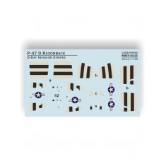 1/144 P-47 D Razorback D-Day Invasion Stripes Decal