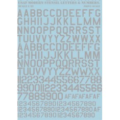 1/32 USAF Modern Stencil Letters and Numbers (Grey) Decals