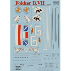 1/48 Fokker D VII (Part 2) Decals (complete set, 3 leaf)