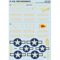 1/48 P-47D Thunderbolt Razorback Aces over Europe Decals Part 2