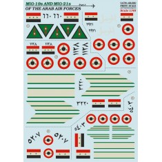 1/48 Wet Decals - The Arab Air Force Mikoyan MiG-19 / MiG-21 Part 1