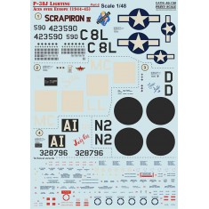 Decals for 1/48 P-38J Lighting Aces over Europe (1944-45) Part.2