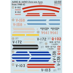 Decals for 1/48 Mitsubishi A6M Zero-Sen Aces Part 2