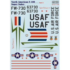 1/48 North American F-100 Super Sabre Decal Part.1