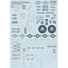 Decal for 1/48 Mc Donnel Douglas Hornet F/A-18 Part-2