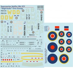 Decal for 1/48 Supermarine Spitfire Mk lV (High-backs) Part-2