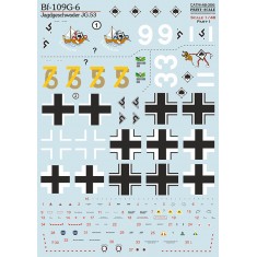 1/48 Messerschmitt Bf-109G-6. Jagdgeschwader JG.53 Decal Part 1. 