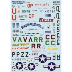 1/48 P-51 Mustang Aces Over Europe Marking Decal Part 2