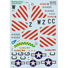 1/48 P-51 Mustang Aces over Europe Decal Part 3